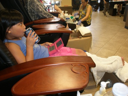 Kasen and Mommy spa day